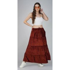 long velvet skirt